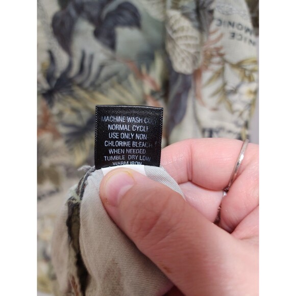 CROFT & BARROW MENS XL GREEN SHIRT TROPICAL VACATION PARADISE BEACH RESORT ALOHA - Picture 9 of 12